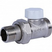 Клапан запорно-балансировочный 1/2 x 3/4" ЕК прямой НР STOUT